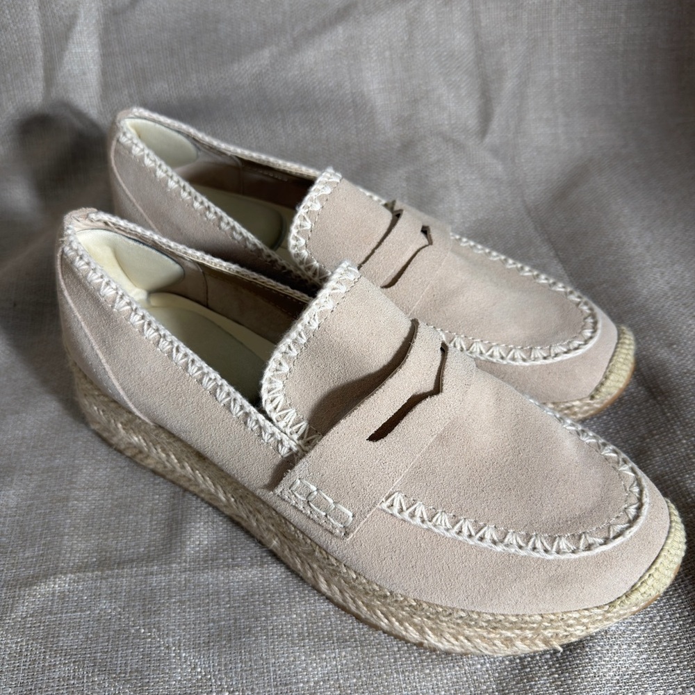Dolce Vita Beige Suede Espadrille Loafers
